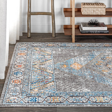 Izmit Geometric Vintage Medallion Area Rug